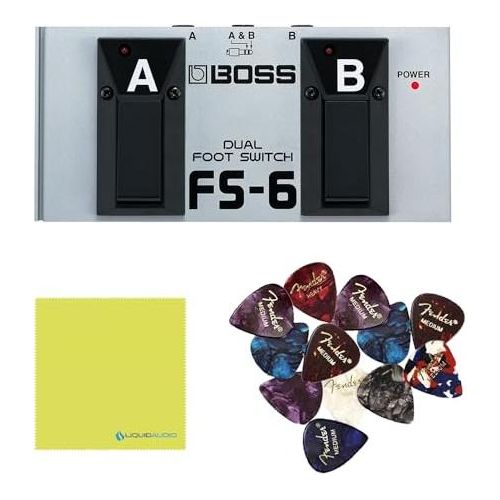 Boss DR-01S Rhythm Partner Bundle w/Boss FS-6 Dual Footswitch, 12-Pack  Guitar Pick and Liquid Audio Polishing Cloth