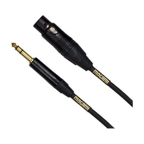 Mogami GOLD TRS-XLRF Balanced Audio Adapter Cable, XLR-Female to 1/4" TRS Male Plug, Gold Contacts, Straight Connectors