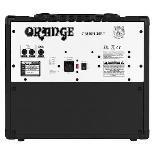 Orange Crush 35RT Guitar Combo Amplifier Bundle w/Pig Hog Black Instrument 10 Cable and Liquid Audio Polishing Cloth