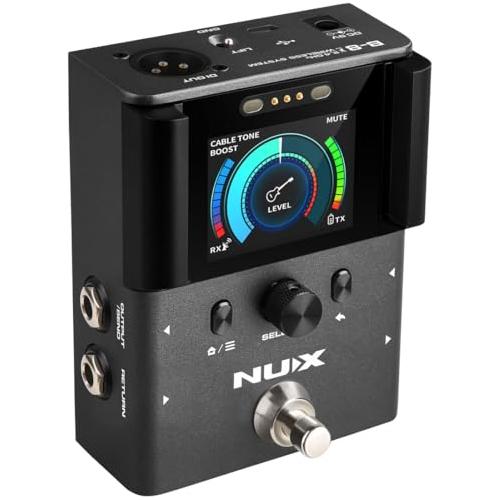 NUX B-8 Wireless System for Guitar, Bass, Various Instruments with Electronic Pickups. Built in Booster/Tuner. Wireless Solution for Gigging, Home Playing