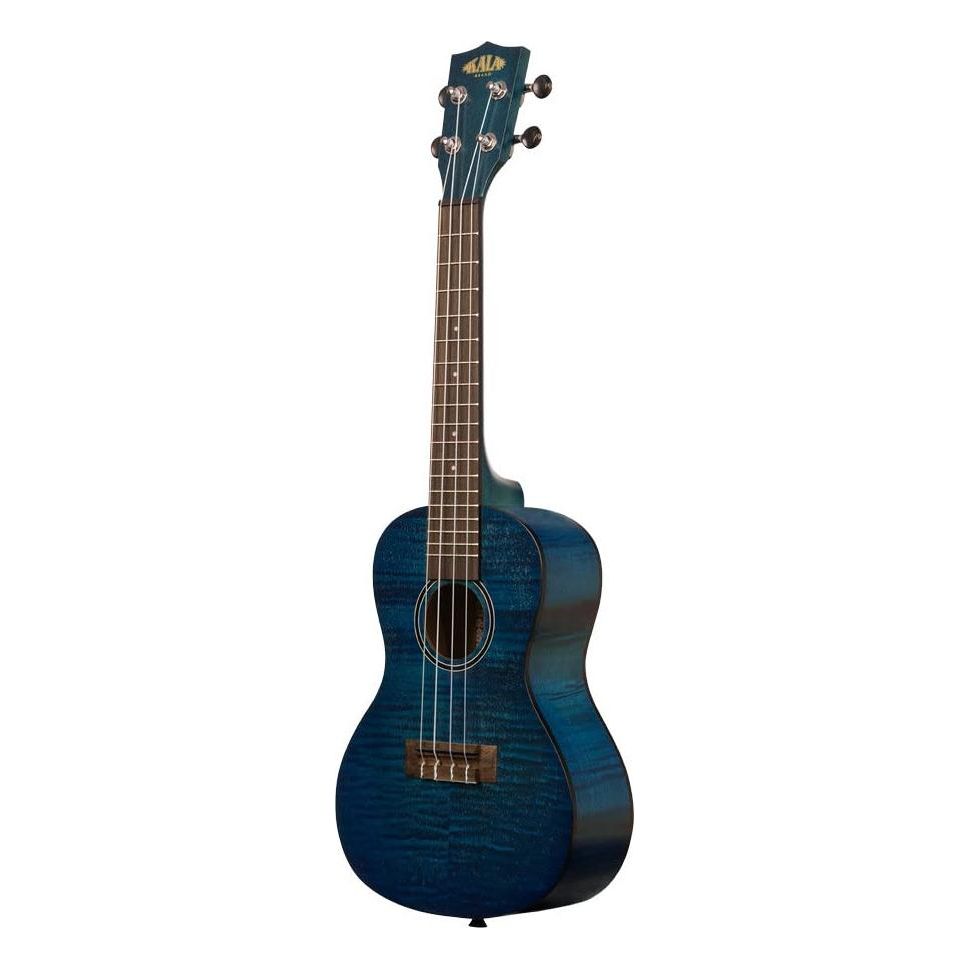 Kala Brand Music Co. Blue Exotic Mahogany, 4-String Ukulele, Right-Handed, Concert (KA-CEMB)