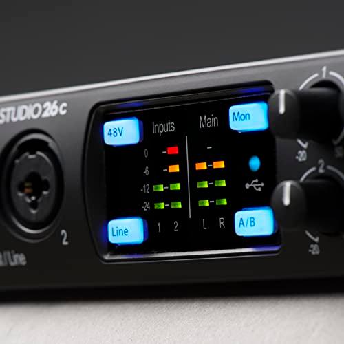 PreSonus Studio 26c 2x4, 192 kHz, USB Audio Interface with Studio One Artist and Ableton Live Lite DAW Recording Software