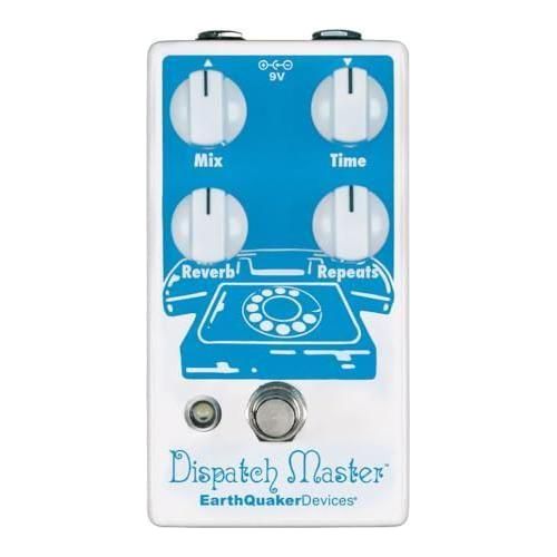 EarthQuaker Devices Dispatch Master® Digital Delay & Reverb Bundle w/2x Strukture S6P48 Woven Right Angle Patch Cables, 12x Guitar Picks and Liquid Audio Polishing Cloth