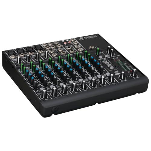 Ma ckie 1202VLZ4 12-Channel Compact Analog Mixer Bundle w/ 4-Pack Pig Hog PHM10 8mm Mic Cable and Liquid Audio Polishing Cloth