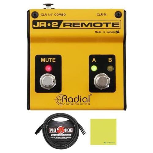 Radial Engineering JR-2 Dual Remote Bundle w/Pig Hog PHM10 8mm Mic XLR Cable ...