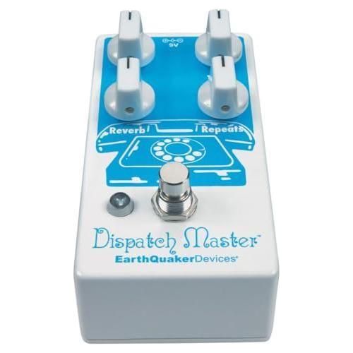 EarthQuaker Devices Dispatch Master® Digital Delay & Reverb Bundle w/2x Strukture S6P48 Woven Right Angle Patch Cables, 12x Guitar Picks and Liquid Audio Polishing Cloth