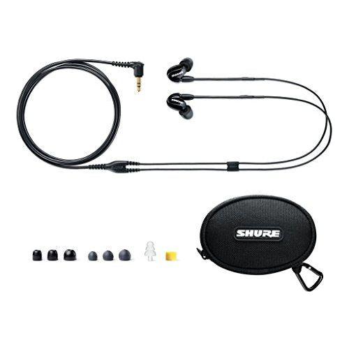 Shure AONIC 3 Wired Sound Isolating Earbuds, Clear Sound, Single Driver with BassPort, Secure in-Ear Fit, Detachable Cable, Durable Quality, Compatible with Apple & Android Devices - Black