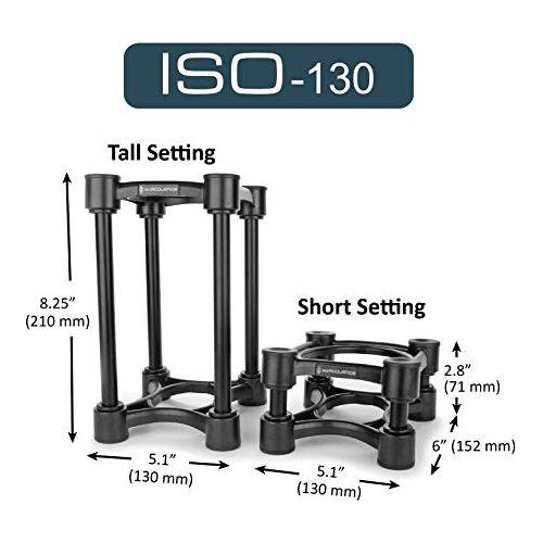 IsoAcoustics ISO-200 Isolation Studio Monitor Stands, Pair