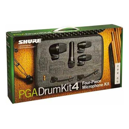 Shure PGASTUDIOKIT4 4-Piece Studio Kit with 1-PGA52, 1-PGA57, 2-PGA181, 1-A25D, 2-WA371, 4-XLR-XLR Cables and Case