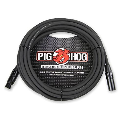 Pig Hog PHM25 25' ft XLR 8mm Tour Grade Mic Cable (10-Pack)