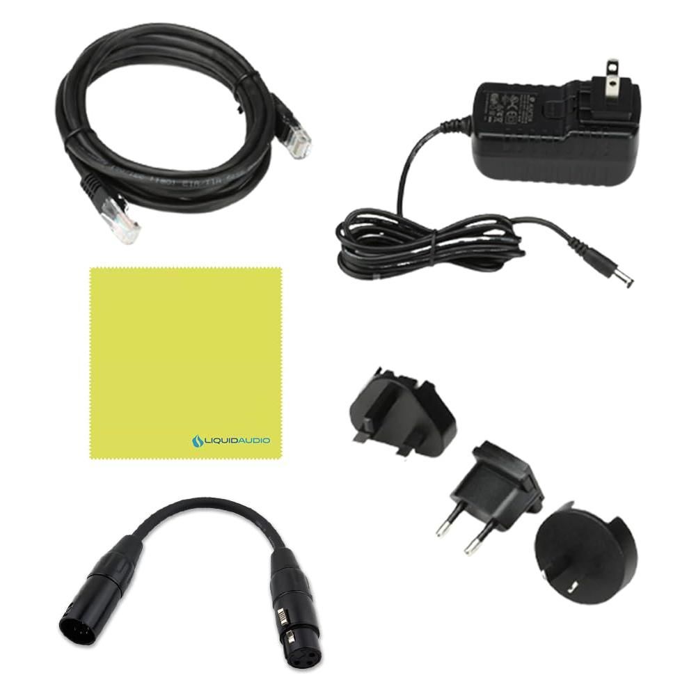 Enttec 70407 ODE MK3 Two-Universe Bidirectional DMX Ethernet Gateway Bundle w/DMX Adapter 5 Pin(M) to 3 Pin(F) XLR and Liquid Audio Polishing Cloth