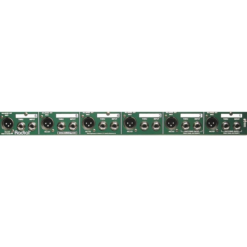 Radial Engineering JD 6 - Six-Channel Passive Direct Box with Jensen Transformers in Rackmount Chass