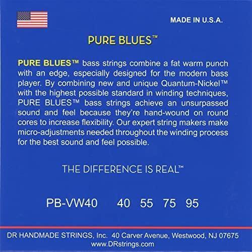 DR Strings Pure Blues Victor Wooten Signature 40-95 Bass Guitar Strings (PBVW-40)