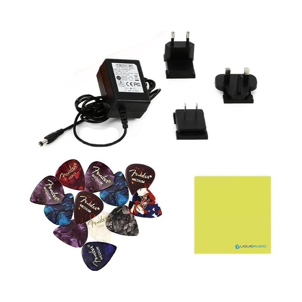 Tech 21 FR-ACOU Acoustic Fly Rig Multi-FX Pedal Bundle w/ 12-Pack Guitar Picks and Liquid Audio Polishing Cloth