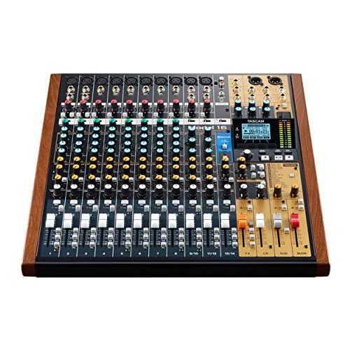 Tascam Model 16 All-In-One 16-track Mixing and Recording Studio, Analog Mixer, Digital Recorder, USB Audio Interface