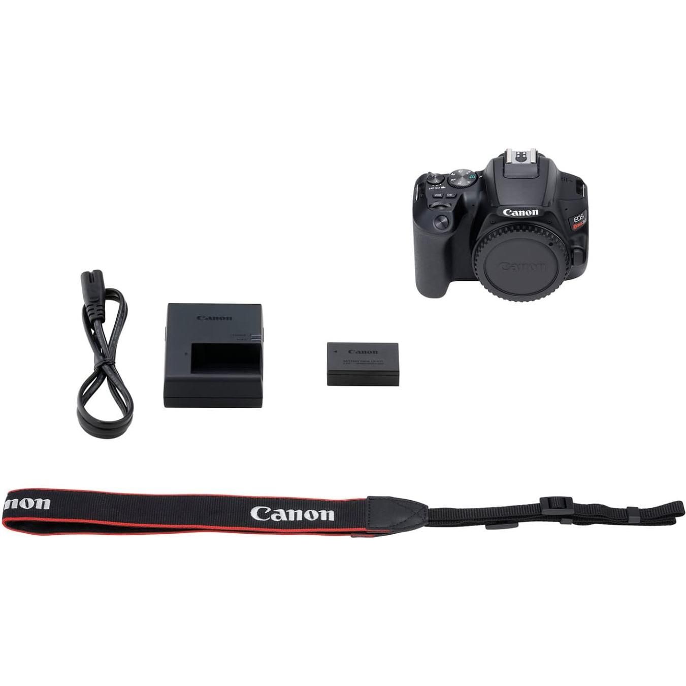 CANON EOS Rebel SL3 DSLR Camera, Built-in Wi-Fi, Dual Pixel CMOS AF and 3.0 inch Vari-Angle Touch Screen, Body, Black