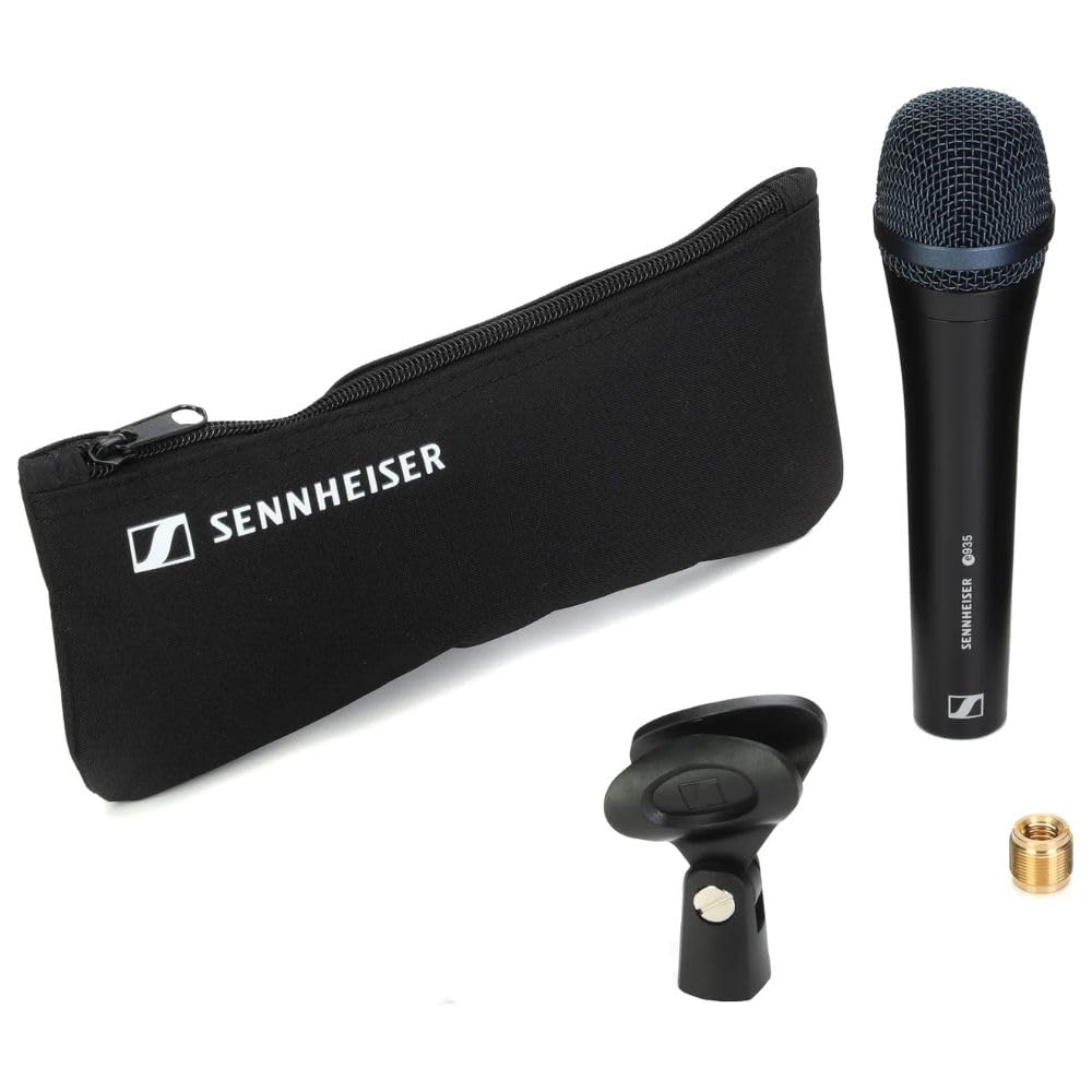 Liquid Audio - Sennheiser E 935 Cardioid Dynamic Vocal Microphone Bundle w/Pig Hog PHM10 8mm Mic Cable Polishing Cloth