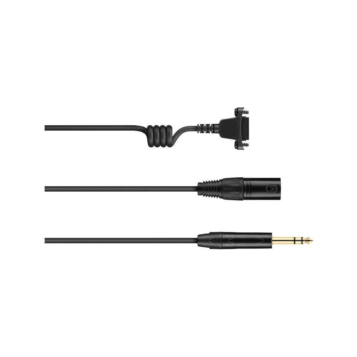 Sennheiser CABLE-II-X3K1-GOLD 2m Straight Audio Cable, XLR 3-Pin and 1/4" Jack Plug with Gold Plated Contacts for HMD Series Headphones