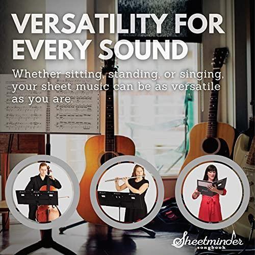 Sheetminder Soloist (5-Pack) - Printed Sheet Music Organizer / No Page Turning, Windproof on Music Stand, No Plastic Sleeves, Easily Mark Fingering / Perfect for Students, Teachers, Bands, Performers