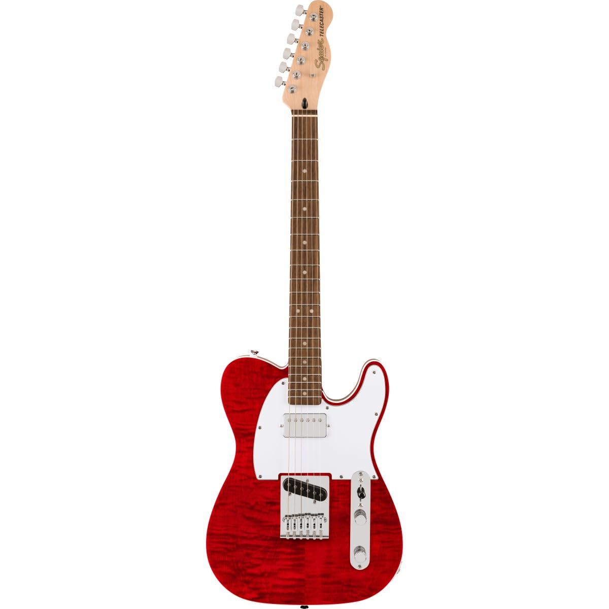 Squier Affinity Series Telecaster Electric Guitar - Crimson Red Transparent