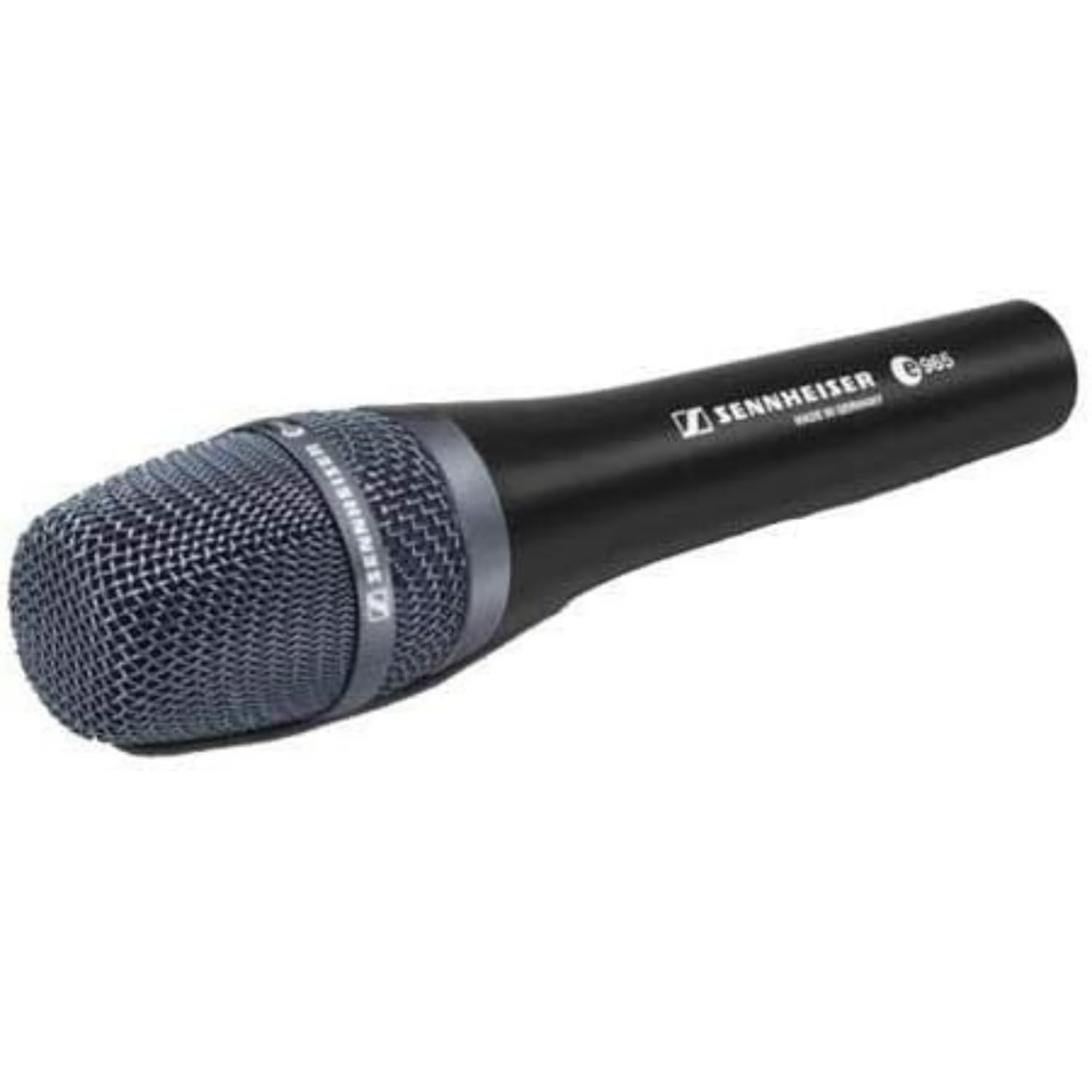 Liquid Audio - Sennheiser E 965 Condenser Handheld Vocal Microphone Bundle w/Pig Hog PHM10 8mm Mic Cable Polishing Cloth