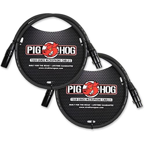 Pig Hog PHM3 8mm Tour Grade Mic Cable, XLR 3ft - 2-pack, Speaker