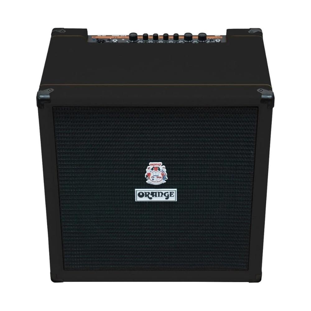 Orange Amps Crush Bass 50 1x12 50W Bass Combo Black Bundle w/Pig Hog Black Woven Instrument Cable, Power Cable and Liquid Audio Polishing Cloth