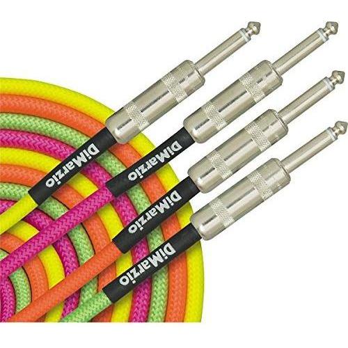 DiMarzio Neon Overbraid Instrument Cable Pink 10 ft.