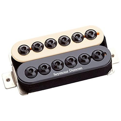 Seymour Duncan SH-8b Invader Reverse Zebra Pickup Bundle w/ 12x Picks and Liquid Audio Polishing Cloth - Reverse Zebra Color with Warm Tones, Smooth Harmonics 11102-31-RZ