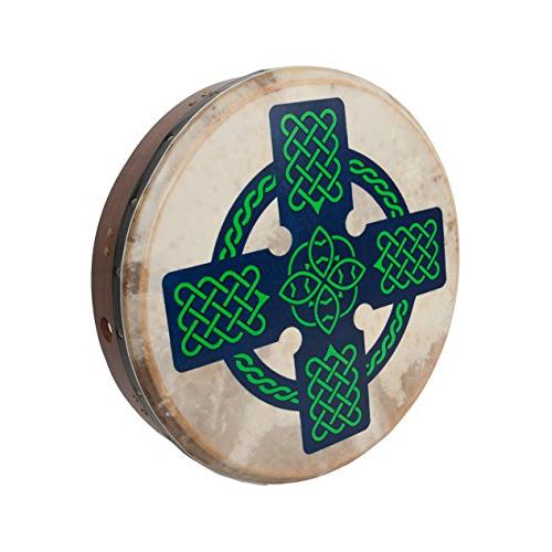 Roosebeck Tunable Sheesham Bodhrán Cross-Bar 18"x3.5" Celtic Cross