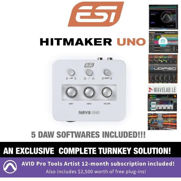 ESI Hitmaker UNO USB-C Audio Interface Bundle with Pro Tools Artist Software