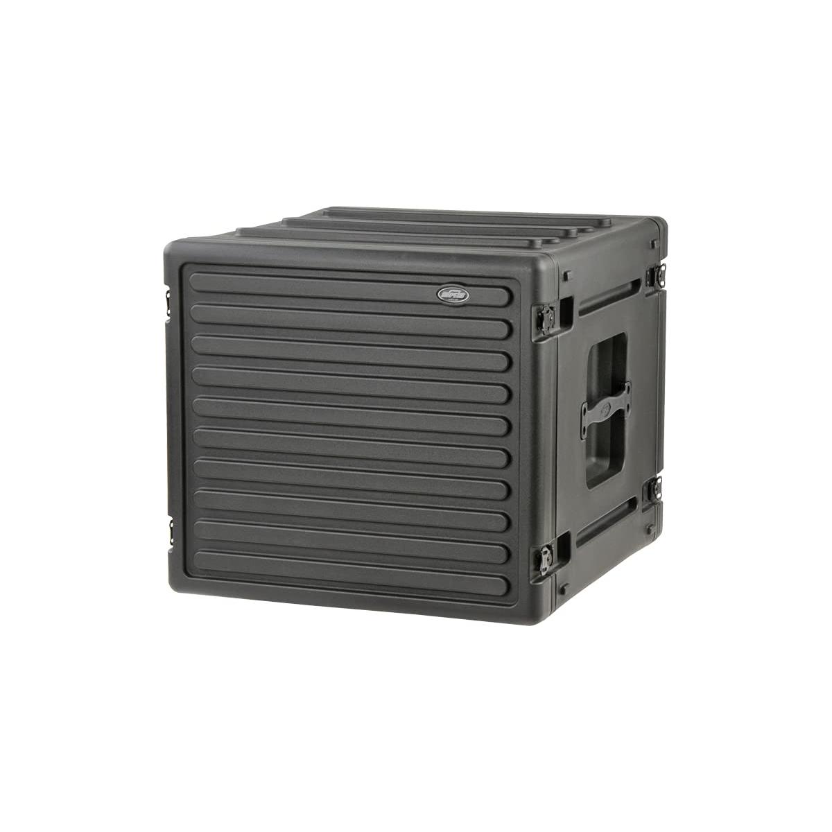 SKB Cases 8U rSeries Standard Roto Molded LLDPE Rack with Flush Carry Handles and Non-Slip Rubber Feet, Includes Rack Mount Screws