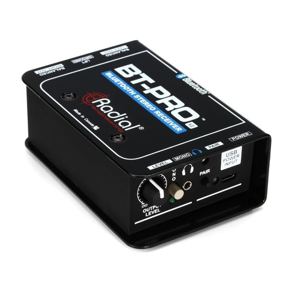 Radial BT-Pro V2 Stereo Bluetooth Direct Box Bundle w/Pig Hog Mic Cable and Liquid Audio Polishing Cloth