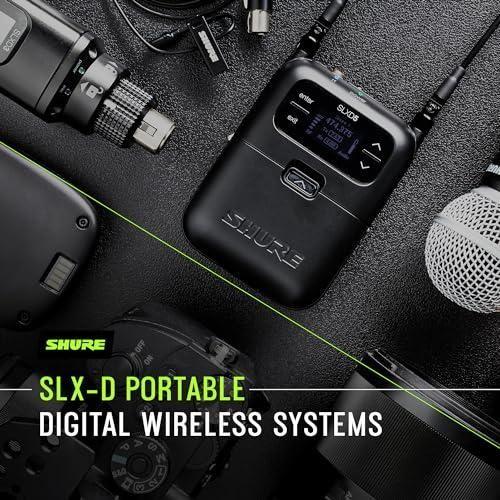 Shure SLXD15/WL85 Portable Digital Wireless System with SLXD1 Bodypack Transmitter, SLXD5 Single-Channel Receiver and WL185 Cardioid Lavalier Microphone | J52 Band (558-616 MHz)