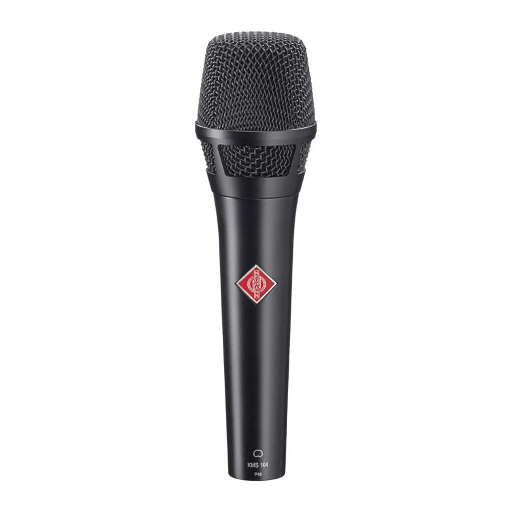 Neumann KMS104 Plus Cardioid Microphone with KMS Pouch/SG 105 Stand Clamp, 20Hz-20kHz Frequency Range, Load Impedance 1 KOhms, Black