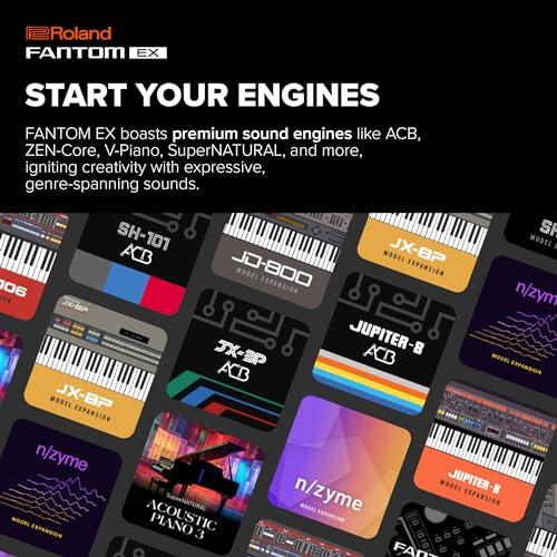 Roland FANTOM 8 EX Synthesizer | Top-Tier FANTOM with 88 Synth-Action Keys | Updated & Enhanced with the Latest Technology | Advanced Sound Engines | Over 7000 Onboard Sounds | Deep DAW Integration