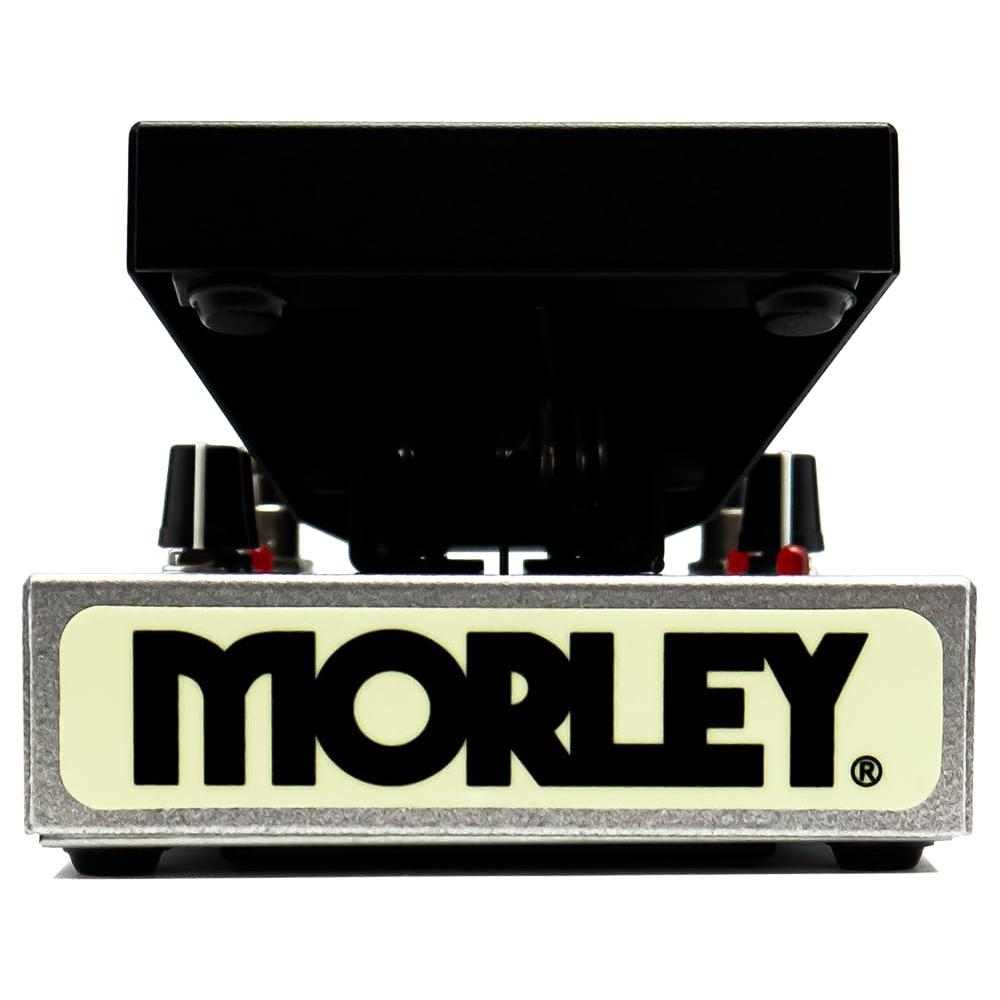 Morley Pedals 20/20 Power Fuzz Wah Pedal Bundle w/2x Strukture S6P48 Woven Right Angle Patch Cables, 12x Guitar Picks and Liquid Audio Polishing Cloth