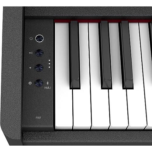 Roland F107 Digital Streamlined and Affordable Home Piano with Attractive Modern Design | Perfect for Beginners | Class-Leading Sound and Playability | Onboard Bluetooth