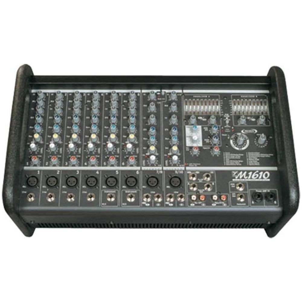 Yorkville M1610-2 Powered Box Mixer 2x800w, 10 inputs Mixer/Amp