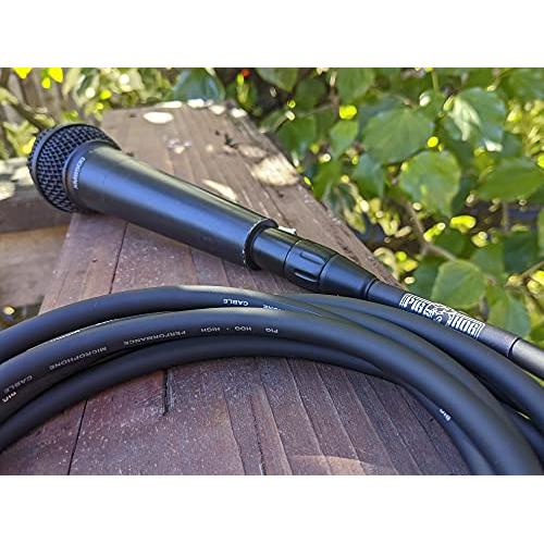 Pig Hog PHM20BKW Black/White Woven High Performance XLR Microphone Cable