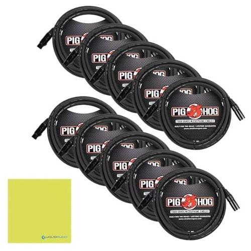 Allen & Heath AR2-2412-BLK 48kHz, 24 XLR input, 12 XLR output AudioRack Bundle w/ 10-Pack Pig Hog PHM10 8mm XLR Microphone Cable and Liquid Audio Polishing Cloth