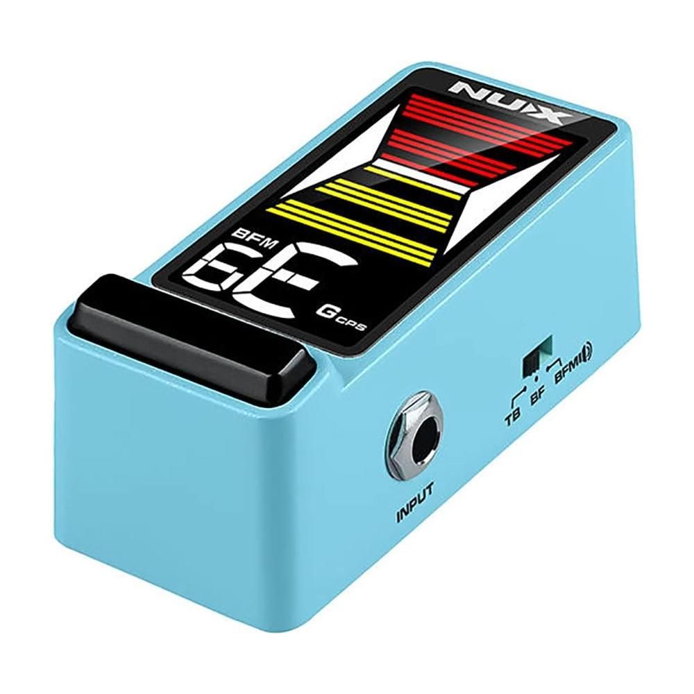 NuX Effects NTU-3 Flow Tune MKII Guitar/Bass Tuner Pedal with 4 Tuning Modes, Blue