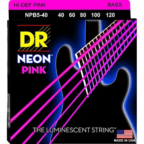 DR Strings HI-DEF NEON Bass Guitar Strings (NPB5-40)