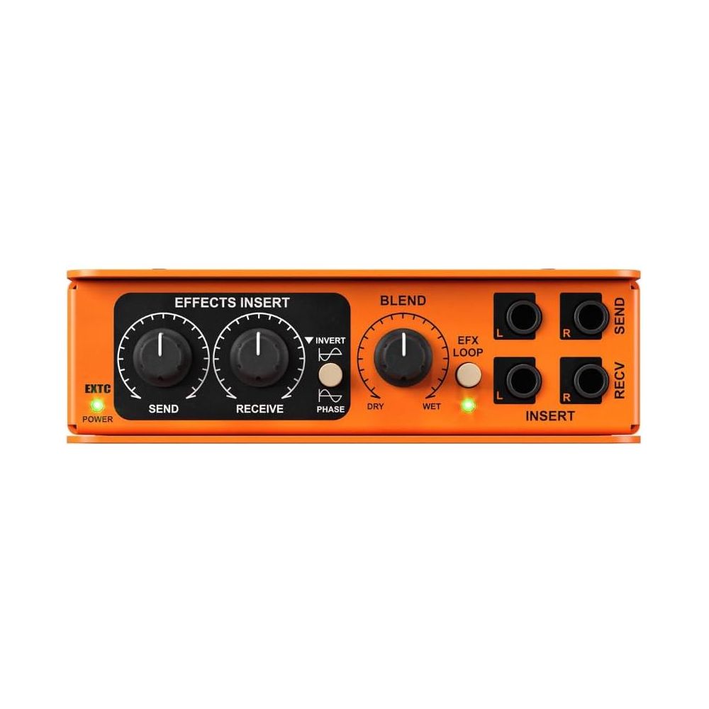 Radial Engineering EXTC-Stereo Guitar Effects Interface & Reamper Bundle w/ 2-Pack Pig Hog 10' Orange Cream 2.0 Instrument Cable, Power Adapter and Liquid Audio Polishing Cloth