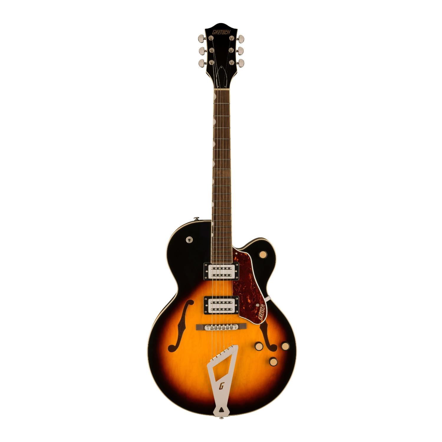 Gretsch G2420 Streamliner Hollow Body with Chromatic II Tailpiece, Nato Set-Neck, 6-String Right-Handed Electric Guitar (Aged Brooklyn Burst)