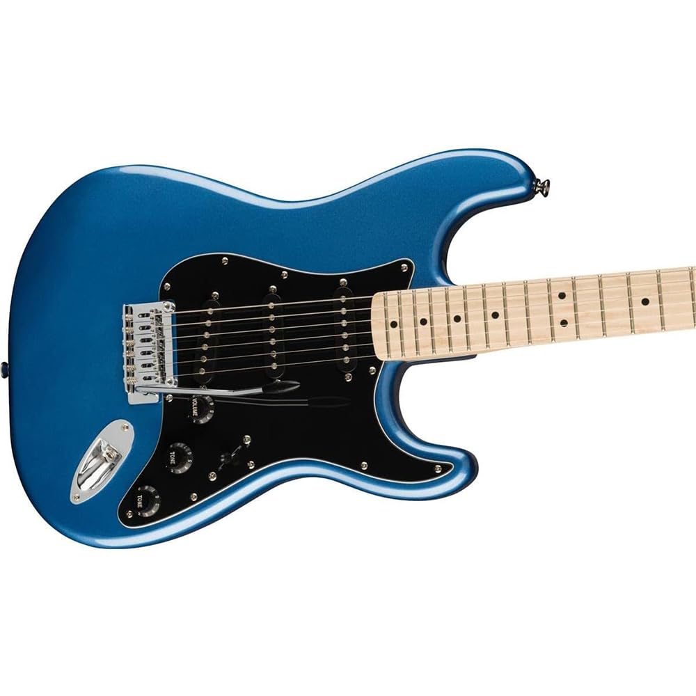 Squier Affinity Series™ Stratocaster®, Maple Fingerboard, Lake Placid Blue - 0378003502 Bundle w/ 12-Pack Guitar Pick and Liquid Audio Polishing Cloth