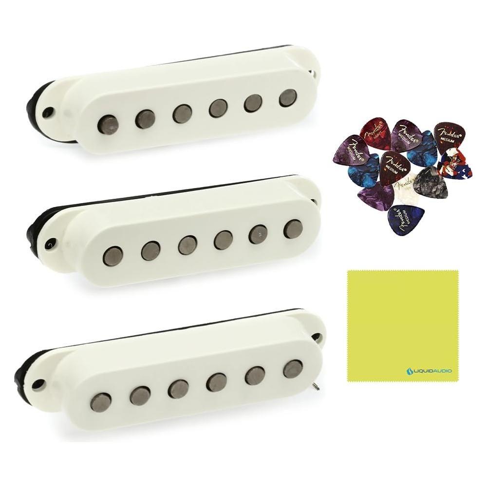 Fender Deluxe Drive Stratocaster® Pickup Set Bundle w/Fender Picks and Liquid Audio Polishing Cloth