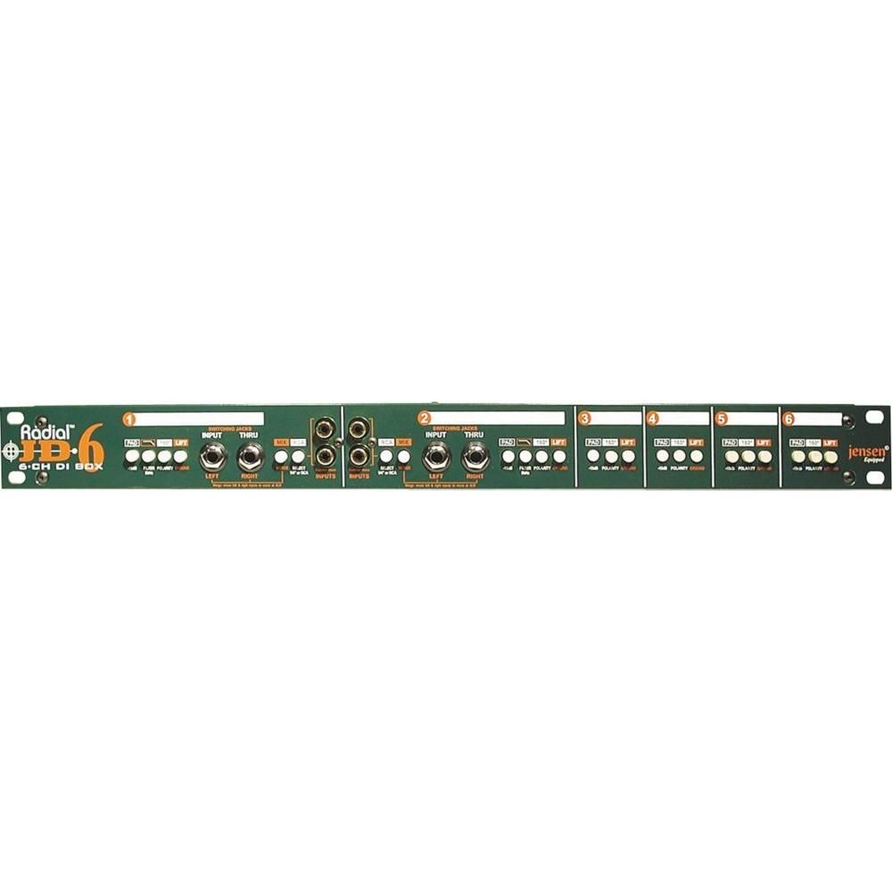 Radial Engineering JD 6 - Six-Channel Passive Direct Box with Jensen Transformers in Rackmount Chass