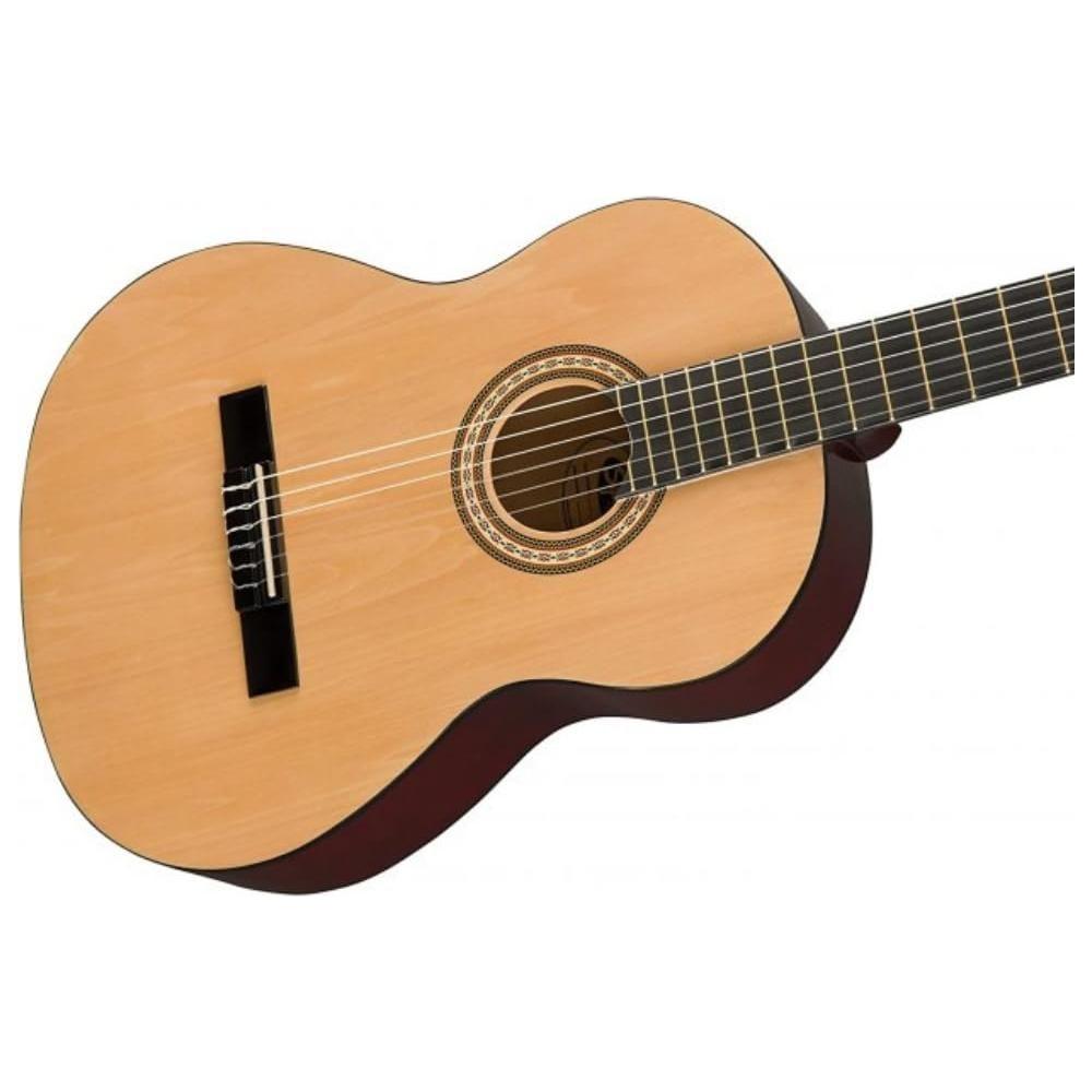 Fender Squier SA-150N Classical Guitar, Natural Bundle w/Fender Picks & Liquid Audio Polishing Cloth