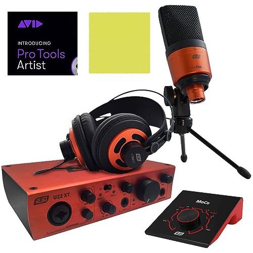 ESI The Producer Recording Bundle - ESI U22 XT Audio Interface, Pro Tools Artist, MoCo Passive Monitor Controller, Mik10 Condenser Microphone, eXtra10 Headphone, & Liquid Audio Polishing Cloth